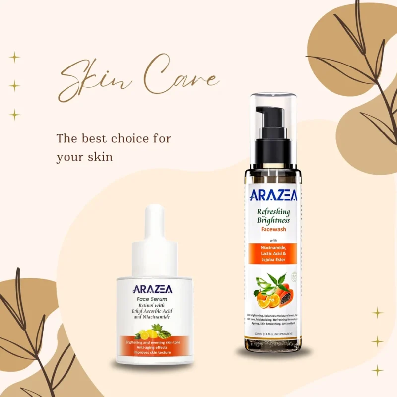 Arazea Skincare Kit-3 | Facewash and Face Serum | For Women & Men | Facewash & Face Serum Combo | 130ml