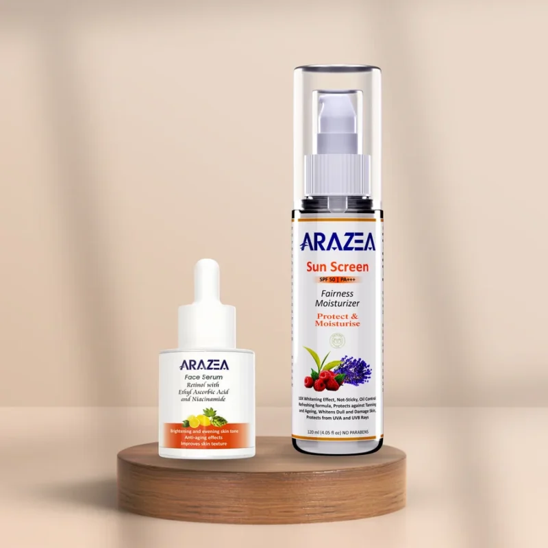 Arazea Skincare Kit-2 | Sunscreen Moisturizer and Face Serum | For Women & Men | Sunscreen & Serum Combo | 150ml - Image 3