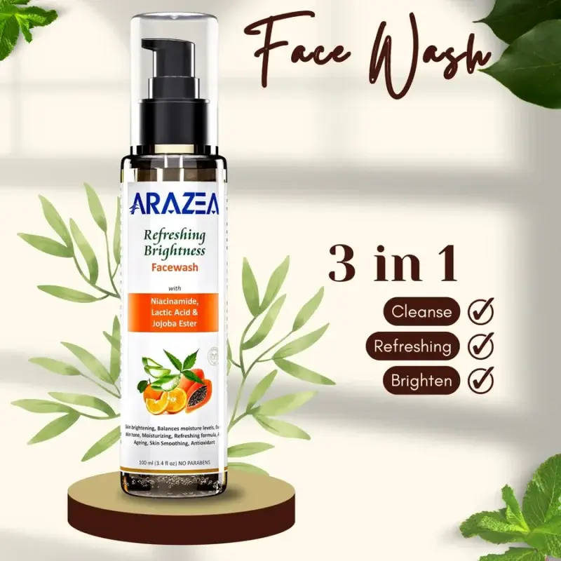 Arazea Skincare Kit-4 | Facewash, Sunscreen Moisturizer and Face Serum | For Women & Men | Combo of 3 | 250ml - Image 6