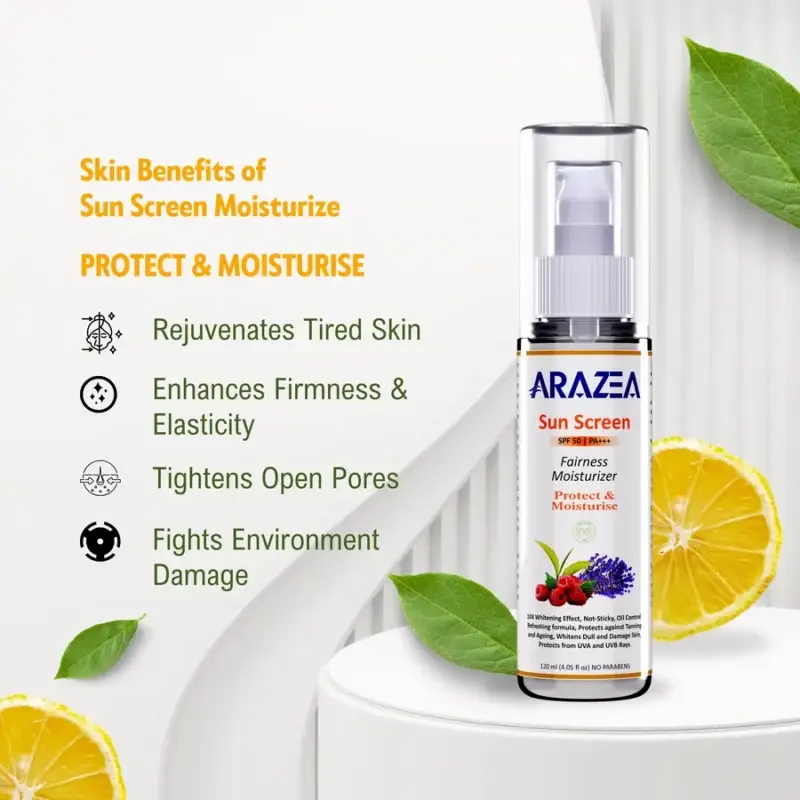 Arazea Skincare Kit-4 | Facewash, Sunscreen Moisturizer and Face Serum | For Women & Men | Combo of 3 | 250ml - Image 5